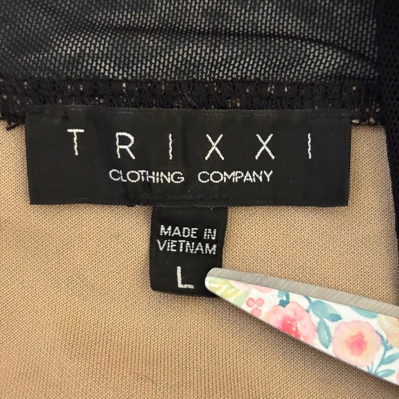 Trixxi Black and Tan A-Line Mini Dress for Weddings - Picture 2 of 7